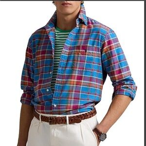 Polo Ralph Lauren Blue and Red Plaid Shirt
